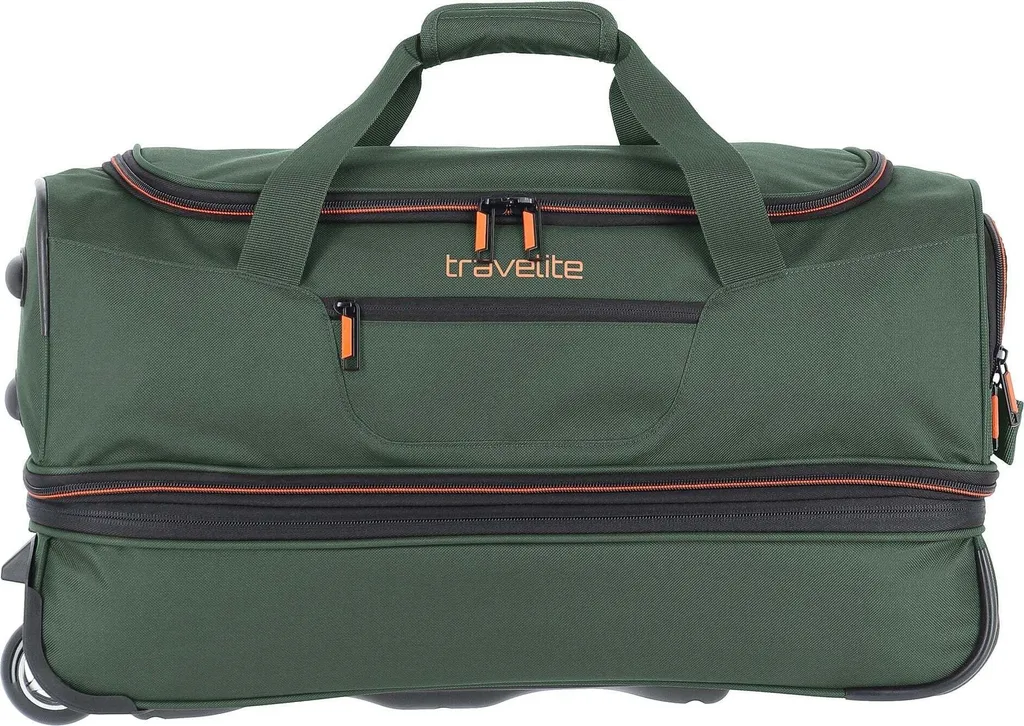 Travelite Basics Borsa da Viaggio con Ruote Verde Scuro - Trolley 97L