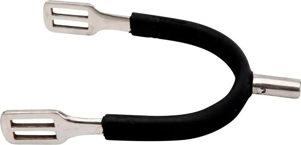 Éperons de dressage Horka bout plat 30 mm avec protection caoutchouc