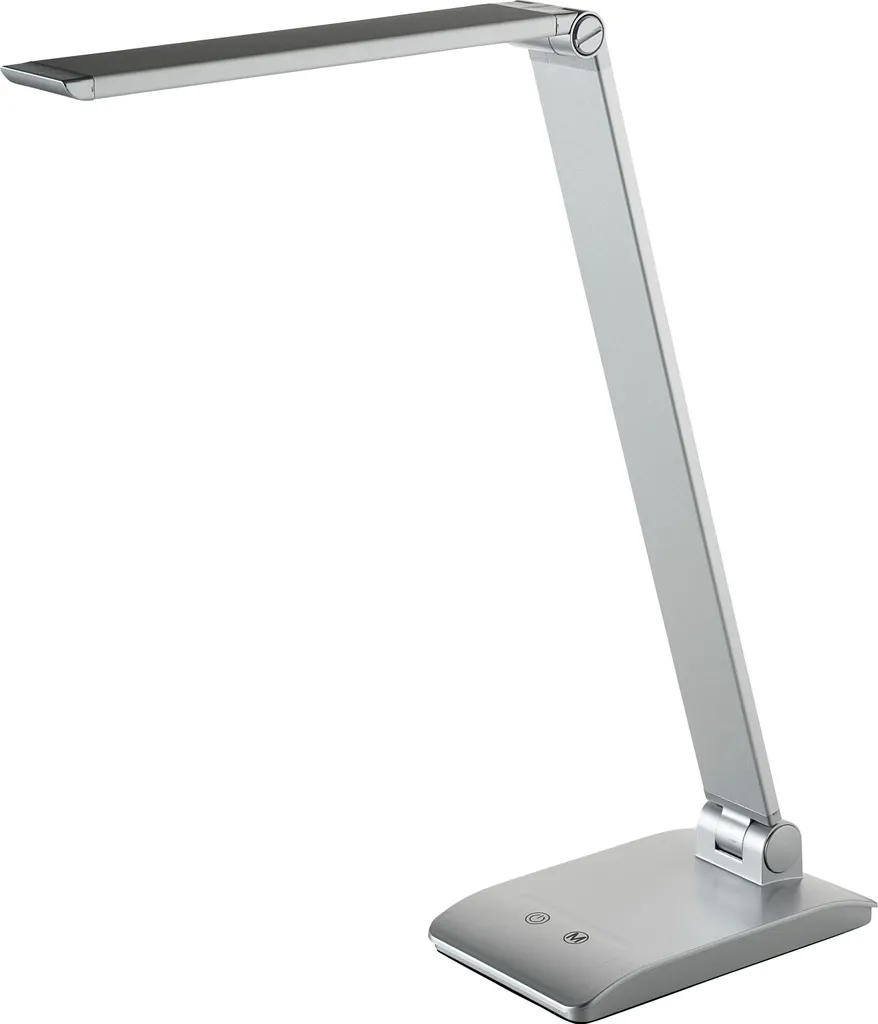Lampe de Bureau LED ALCO Argentée 7W avec Bras Articulé Flexible
