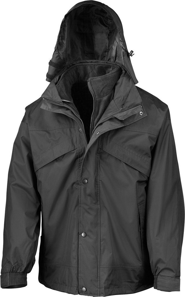 Result - Jacke, wasserfest 3 in 1 für Herren PC6791 (XXL) (Schwarz)