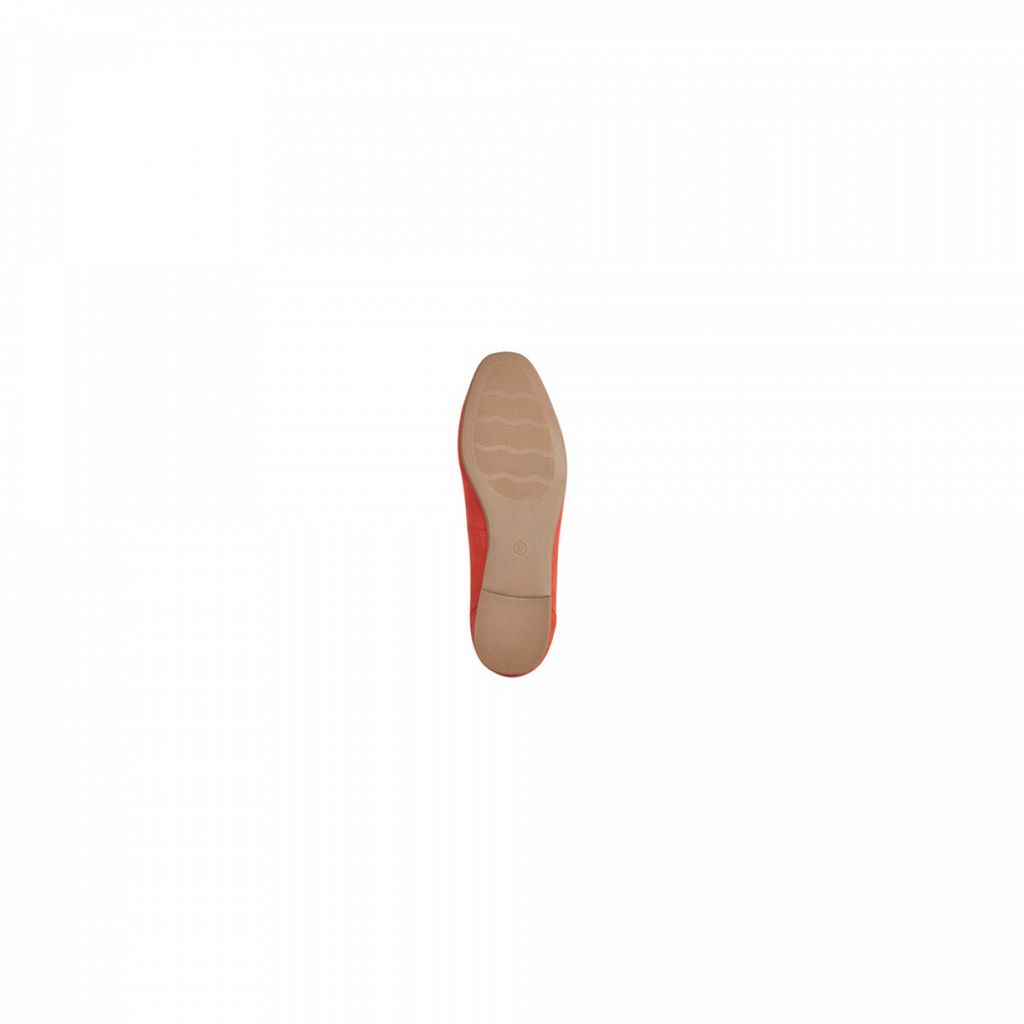 MARCO TOZZI Damen Slipper Zierspange Loafer samtige Haptik 2-24212-42, Größe:40 EU, Farbe:Orange