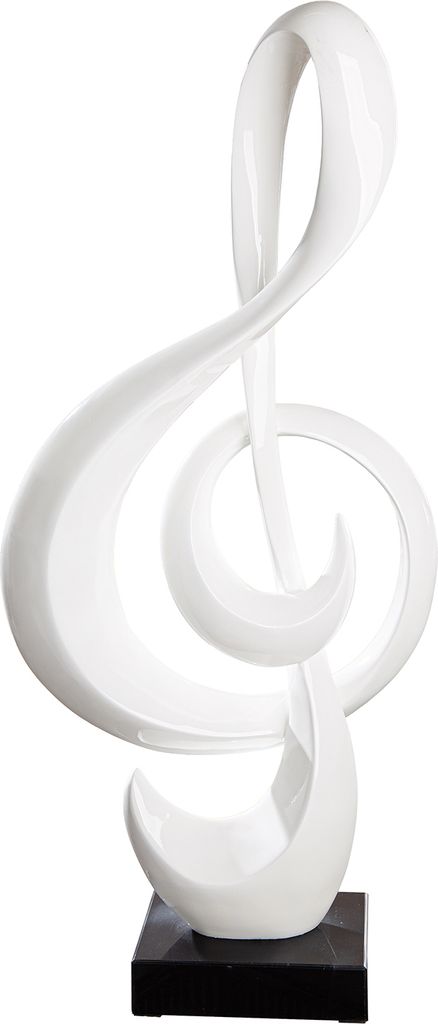 Casablanca by Gilde Skulptur Notenschlüssel weiß H. 83 cm, 59601