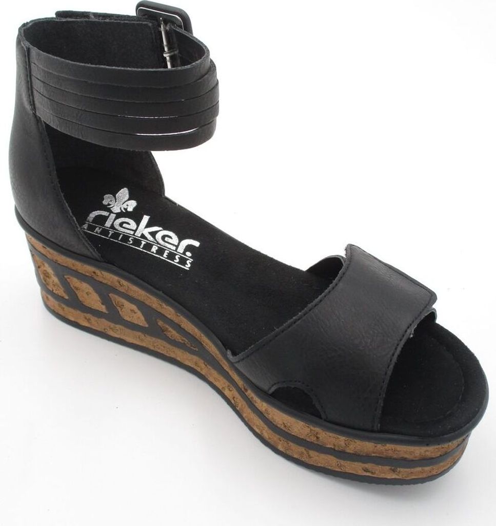 Rieker Damen Keilsandalette schwarz Produktbild 48
