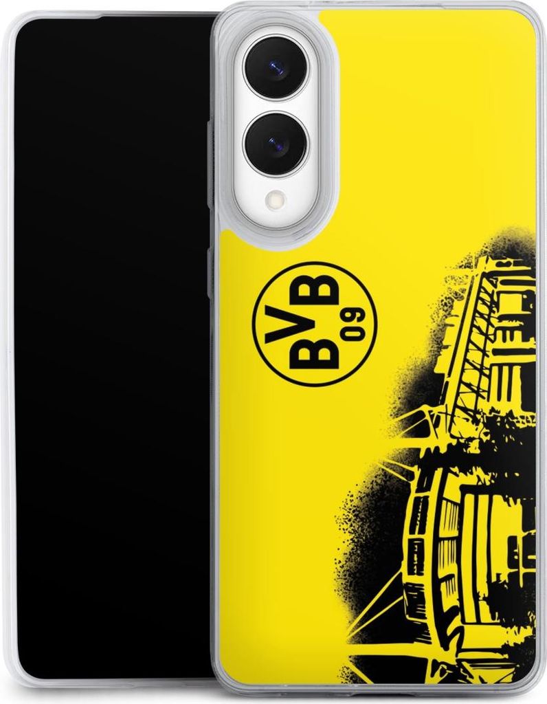 DeinDesign Slim Hülle für Samsung Galaxy S25 Edge Silikon Case Ultra Dünn Handyhülle BVB Borussia Dortmund Stadion