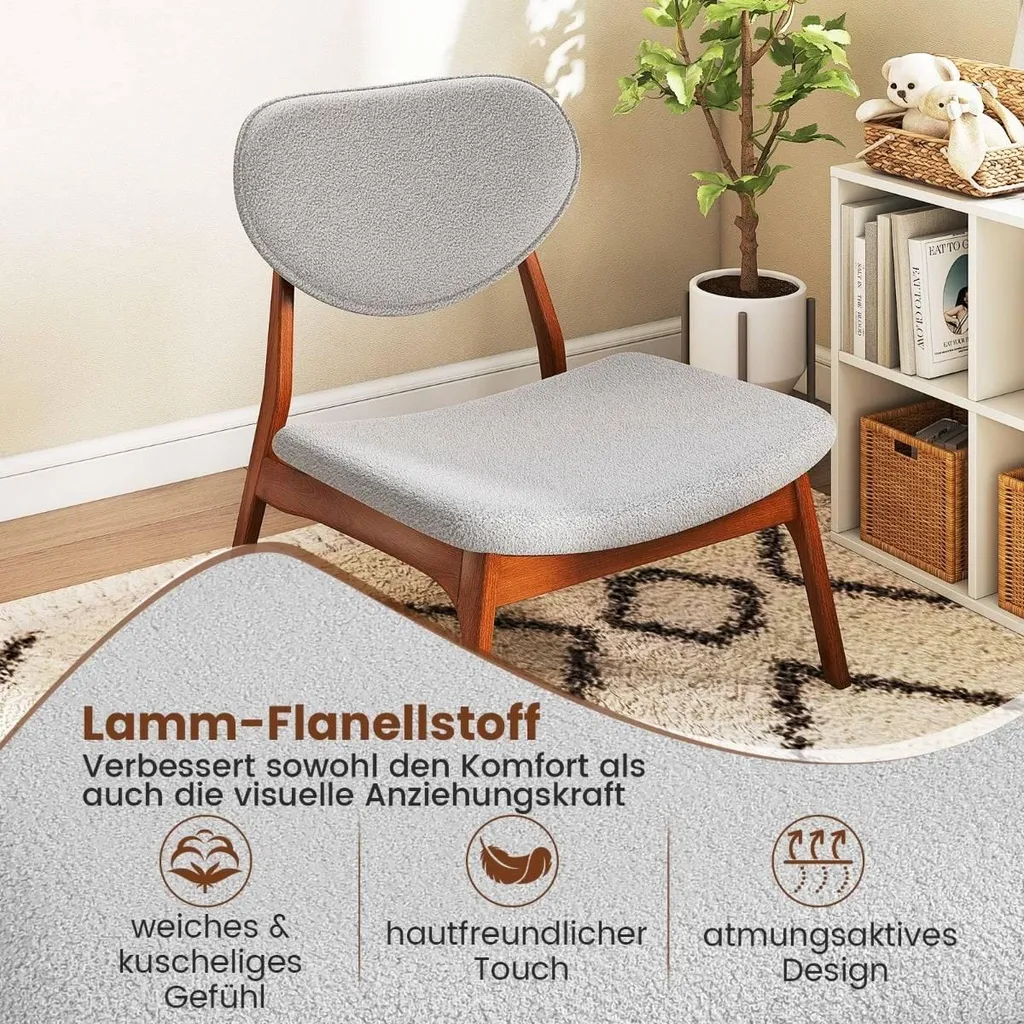 Petit espace : l'ensemble table et 2 chaises gris clair pour salon - 3