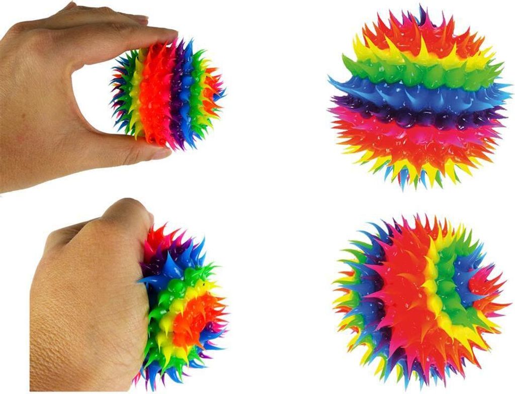 Kögler 2 XL Stachelflummi Igelflummi Flummi Regenbogen Produktbild 
