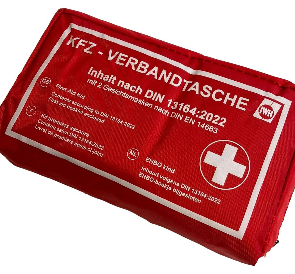 KFZ-Verbandtasche "rot" DIN 13164:2022 Produktbild 