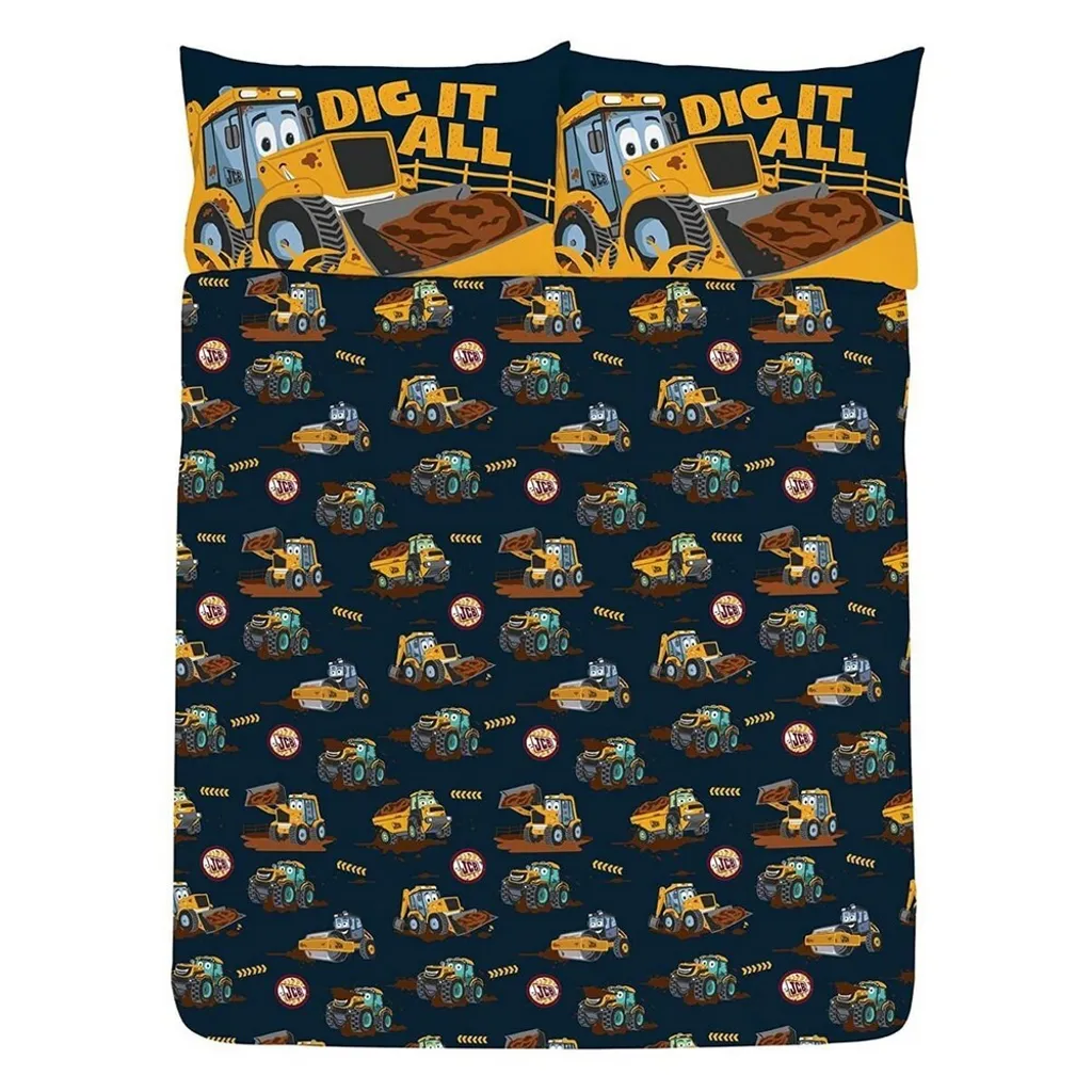 Parure Lit JCB Dig It AG795 Lit Double : Linge de Lit Durable et Doux - 3