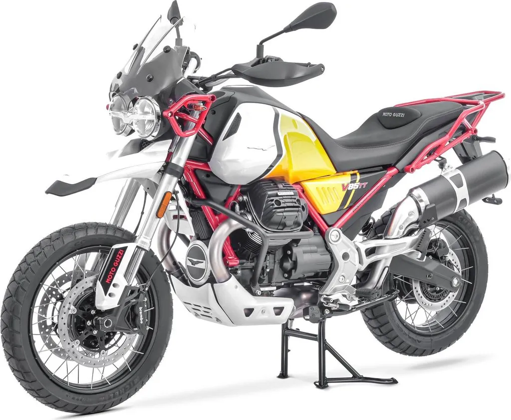 Sécurisez votre Moto Guzzi V85 TT avec cette béquille centrale stable