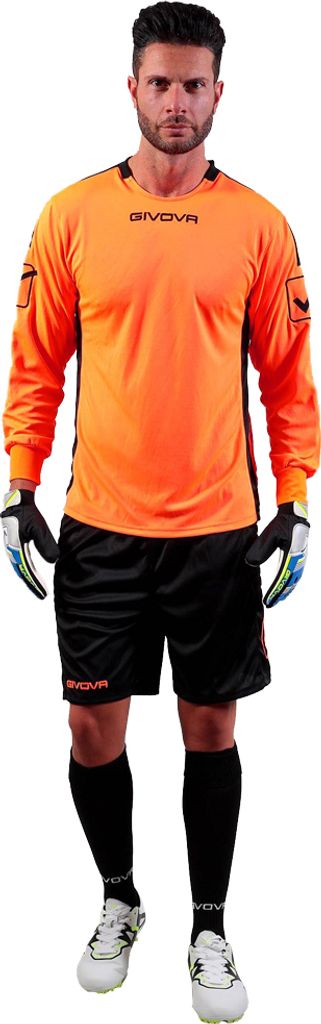 XS ARAN FLUO/NERO|Givova Kit Hyguana Torwart Trikot-Set 2-teilig KITP009-2810