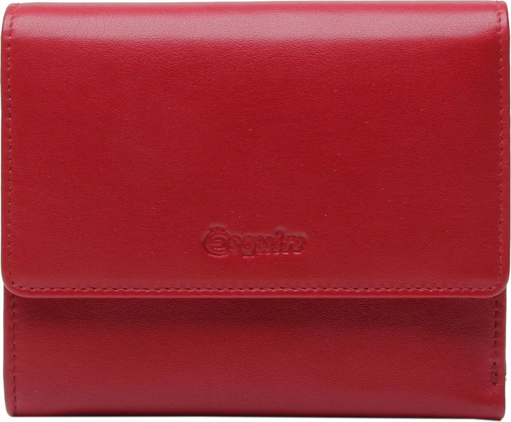 Esquire Pelle portafoglio Viktoria Flap Wallet Red rosso scuro