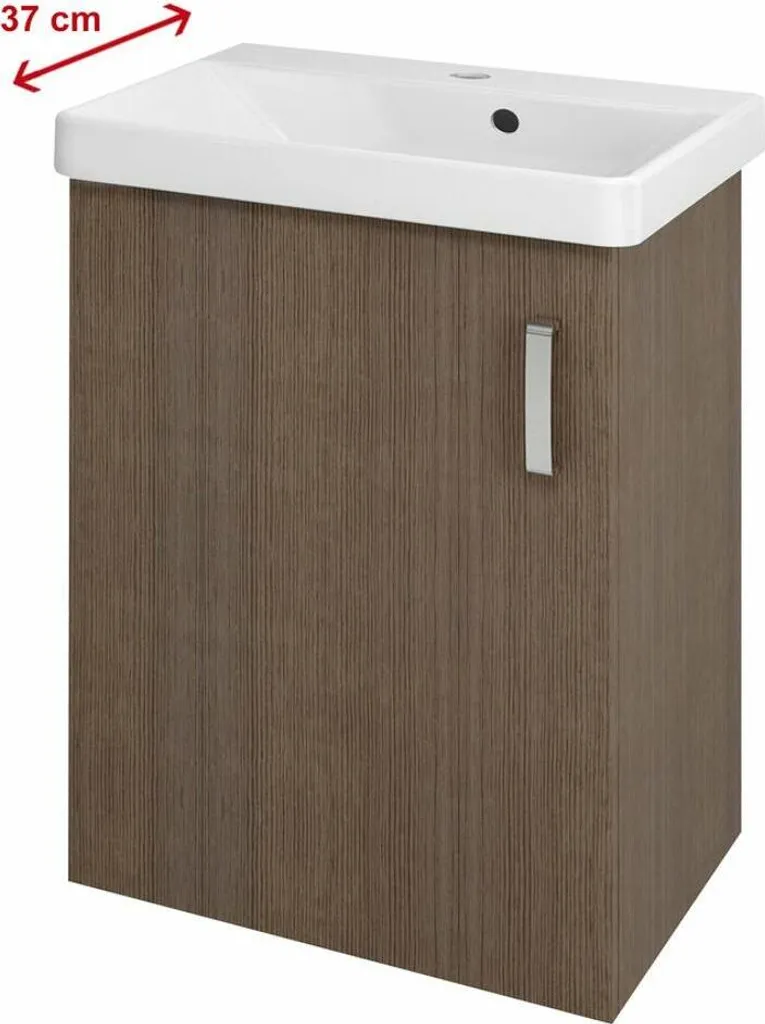 Armoire basse de rangement gain de place THEIA 51cm en Pin Rustique