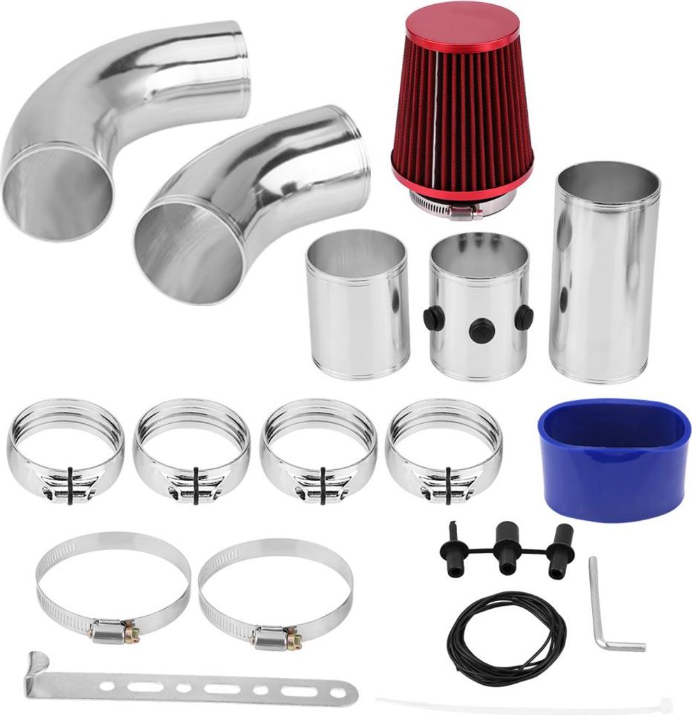 Kalte Lufteinlassrohr, Filterelement 76 mm Universal Aluminiumlegierung für Fahrzeuge