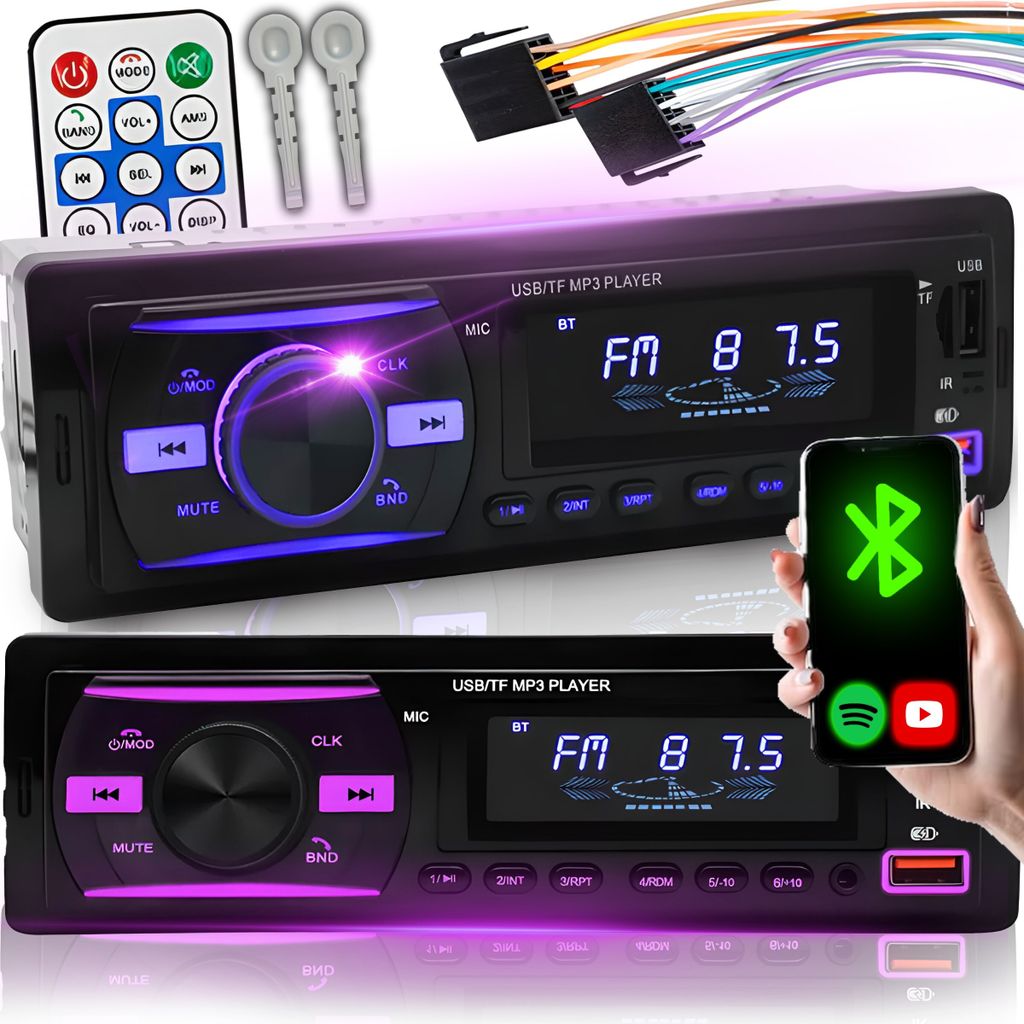 Autoradio Bluetooth Freisprecheinrichtung Fernbedienung 1 Produktbild