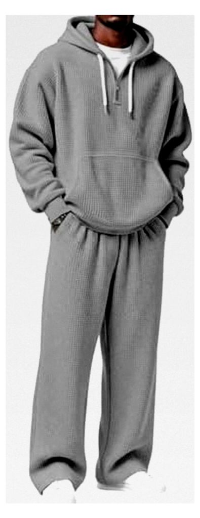 Jogginganzug Herren Activewear Oversize Trainingsanzüge Freizeit Langgröße Jogging Anzug Weit Warmer Laufanzug Extra Lang Sweatpants Sweatjacke Set