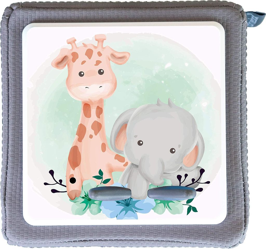 MeinBaby123 Toniebox Schutzfolie | Niedliche Giraffe und Elefant
