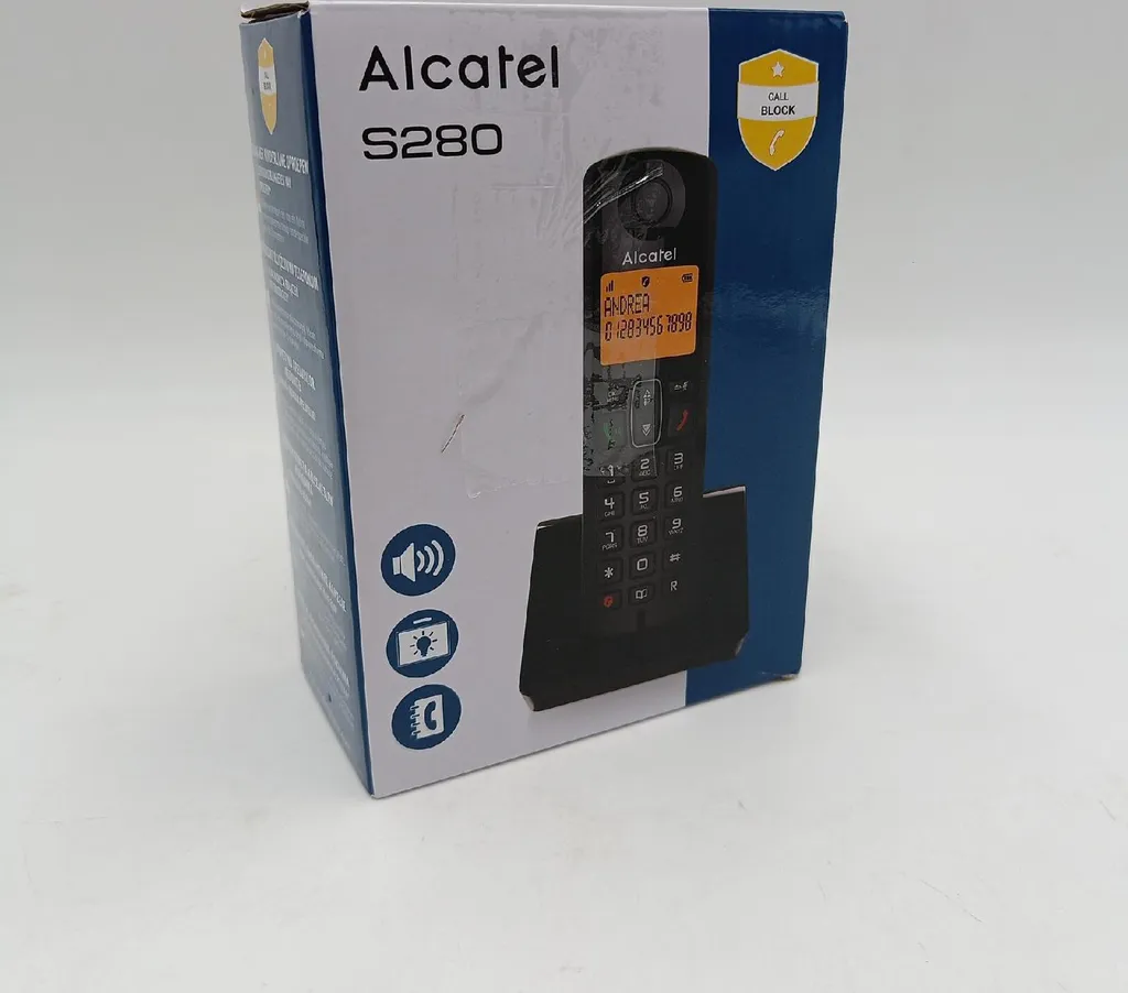 Alcatel S280 EWE Téléphone DECT avec Identificateur d'Appel Noir - 2