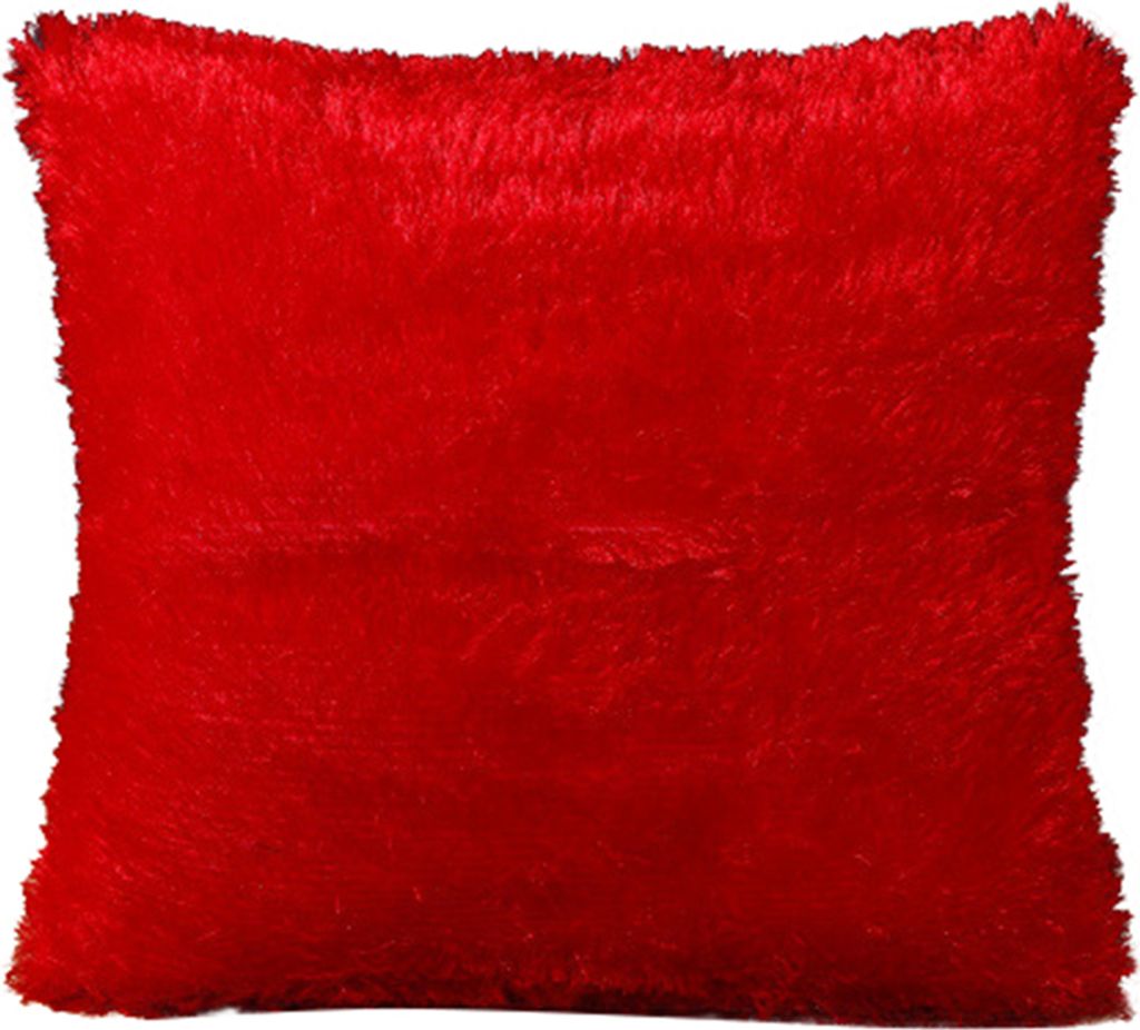 43x43 cm weiche Plüschfärbungswurfkissen Kissenbedeckung Home Sofa Dekor-Rot