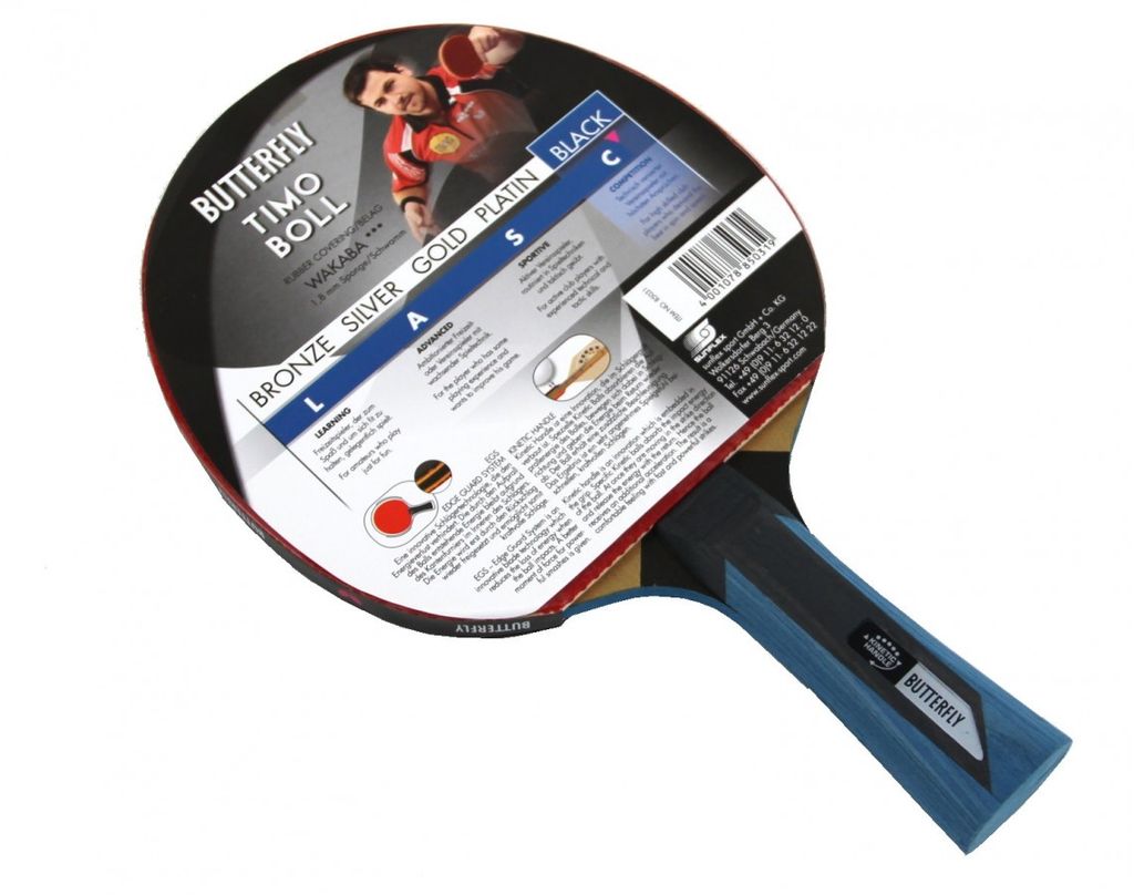 Produktbild von Butterfly Timo Boll Carbon Tischtennisschläger | 2,0 Mm Schwamm