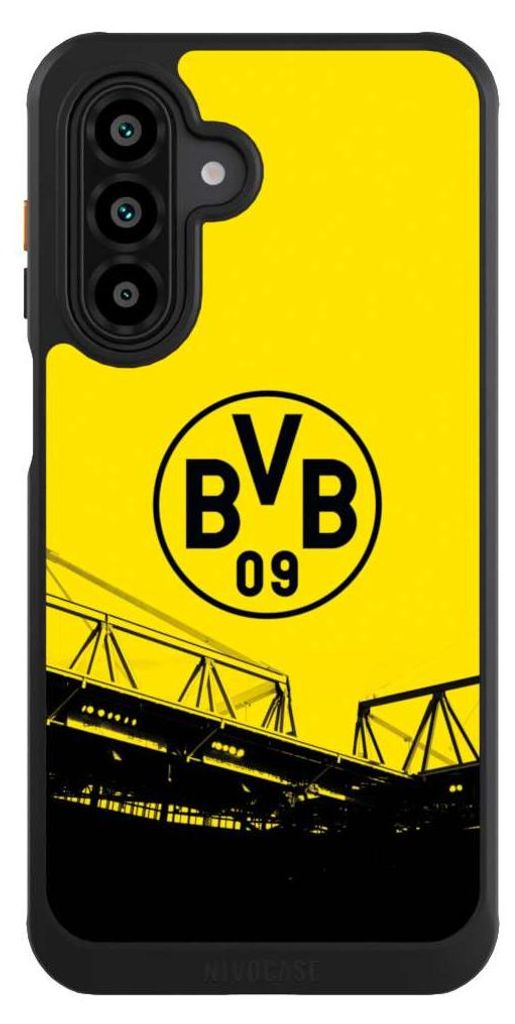 NIVOCASE Hülle für Samsung Galaxy A17 5G Handyhülle NIVOcore Case Schwarz BVB Borussia Dortmund Fanartikel