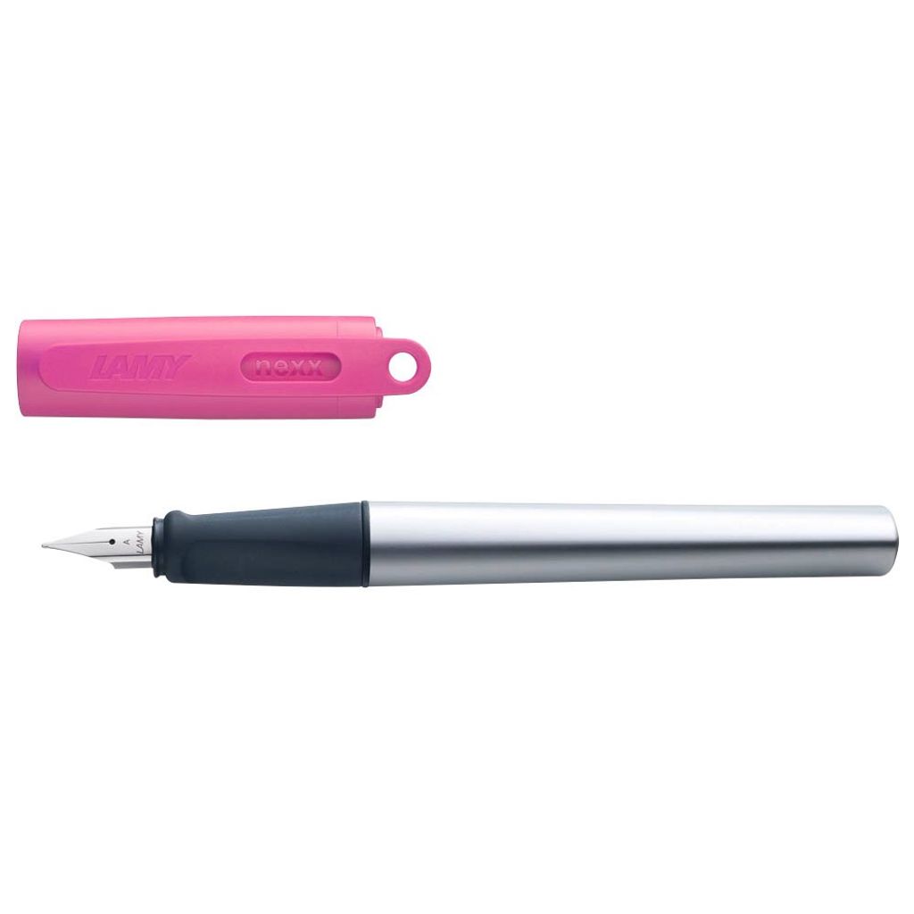 Lamy 1223481 pink Füller in der Farbe Pink aus mattiertem Edelstahl und rutschfestem Griffstück