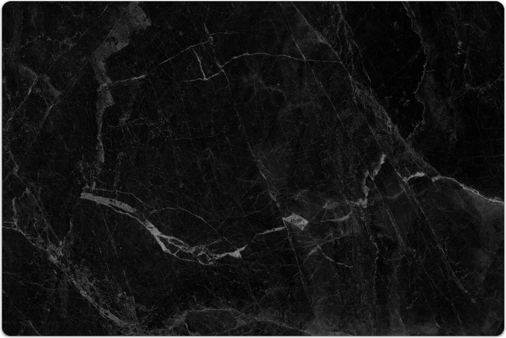Küchenmatte 120x180 cm Vinylmatte Bodenmatte Dekoration - schwarz Marmor