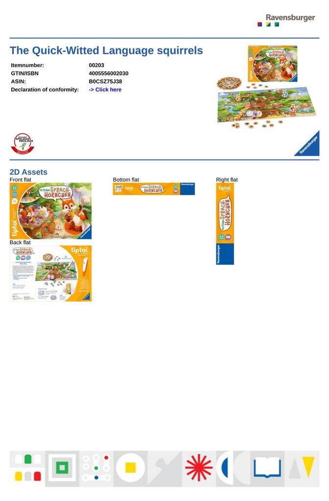 Les cornes de langage agiles Ravensburger 00203 Image du produit 