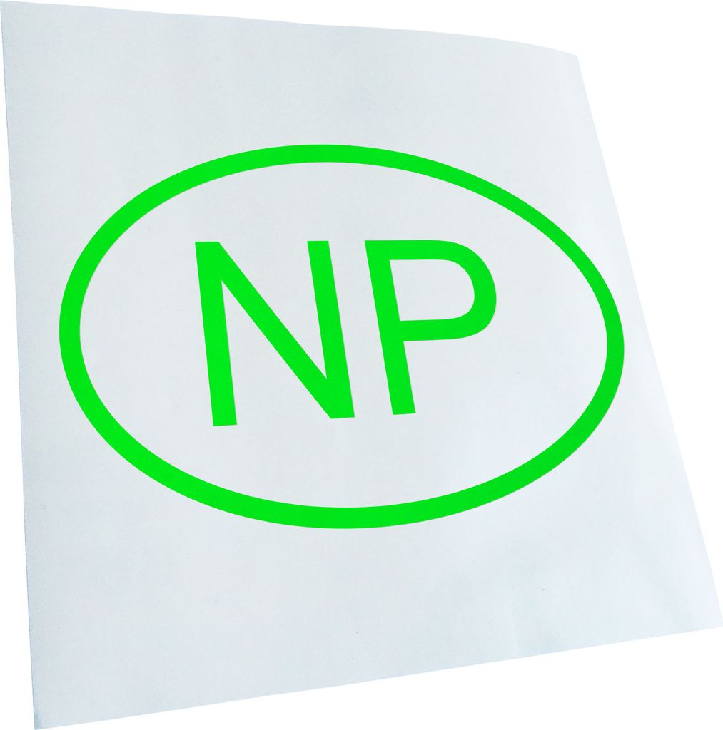 Kiwistar - Autoaufkleber - Nepal NP Heckscheibe - Aufkleber für Auto Kfz Fahrrad, LKW, Truck Mofa