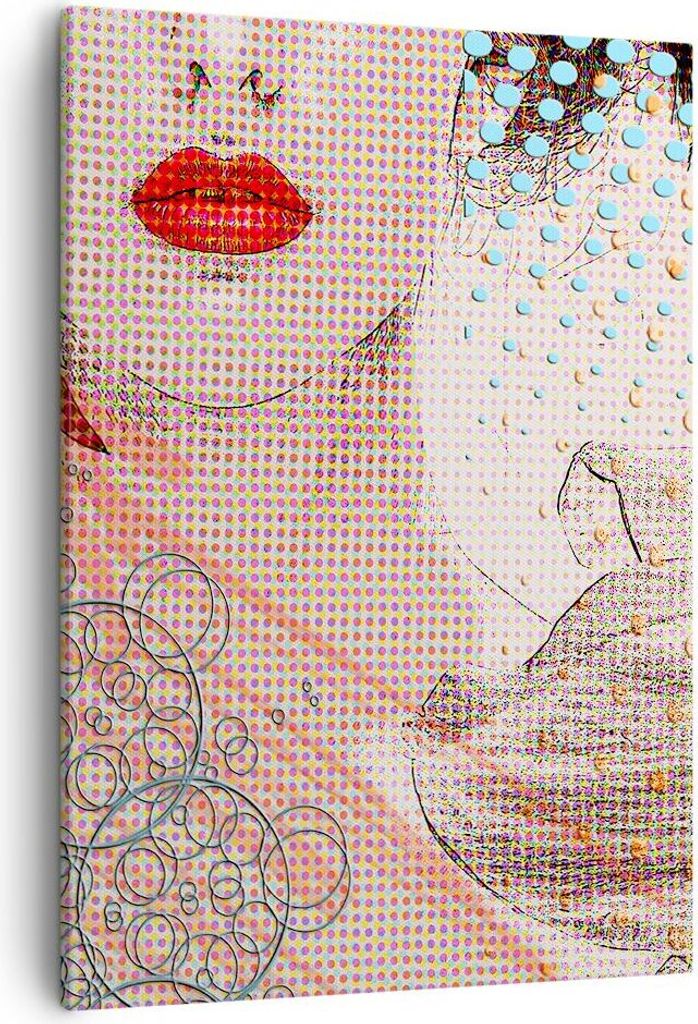Bild auf Leinwand - Leinwandbild - Einteilig - Blume Dame Kleid Eleganz - 50x70cm - Wand Bild - Wanddeko - Wandbilder - Leinwanddruck - Wanddekorat...