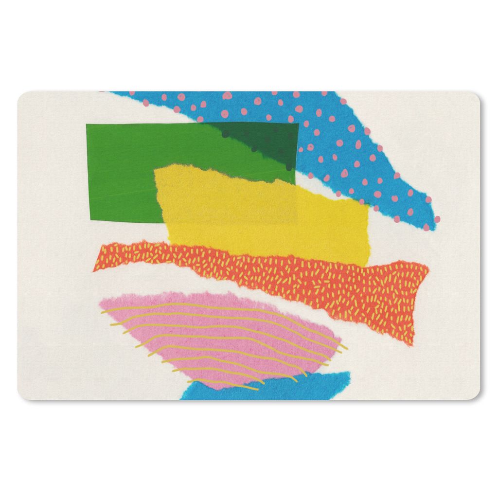MuchoWow Mauspad Mousepad Abstrakt - Kunst - Formen - Regenbogen 27x18 cm - Mousepads - Maus Mat - Pad - Mausunterlage - Büroartikel - Desk Matten