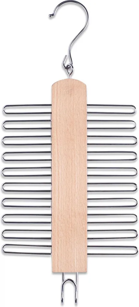 Zeller Porte-cravates en Bois Naturel pour 20 Cravates et Ceintures
