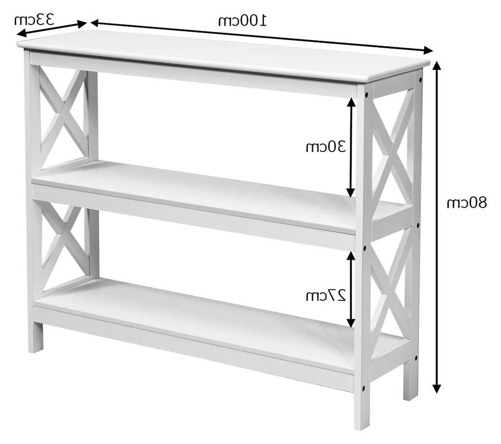 Konsolentisch mit 3 Ebenen, schmaler Flurtisch mit X-förmigem Gestell, industrieller Beistelltisch für Wohnzimmer, Eingang und Flur, 100 x 33 x 8...