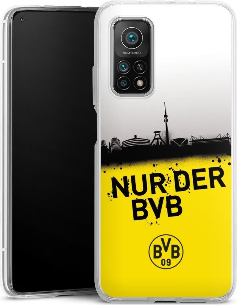 DeinDesign Handyhülle für Xiaomi Mi 10T Pro 5G Silikon Hülle Case Smartphone Schutzhülle BVB Borussia Dortmund Statement