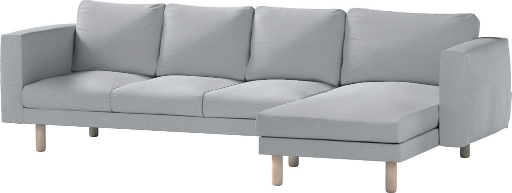 Dekoria Bezug für Norsborg 4-Sitzer Sofa mit Recamiere, grau, Norsborg Bezug für 4-Sitzer Sofa mit Recamiere