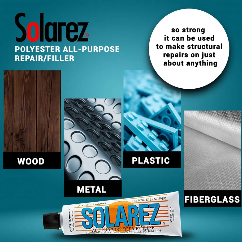 Solarez Polyester All Purpose 35oz Kit de Réparation Résine Bleu