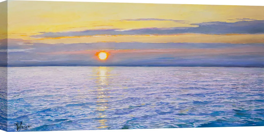 Toile murale paysage de mer 100x50 cm Adriano Galasso Finition Premium