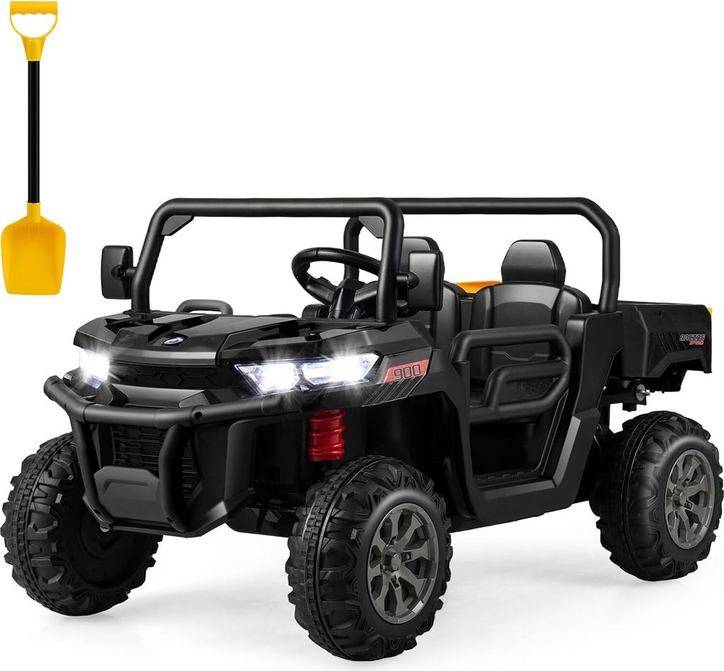 2 Sitzer Kinder Elektroauto mit Kippkübel und Schaufel, 12V Produktbild 