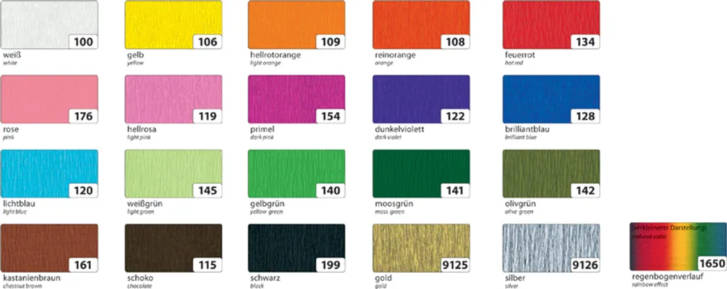 folia 820112 folia Krepppapier-Rolle, 32 g/qm, Farbe: hellgelb