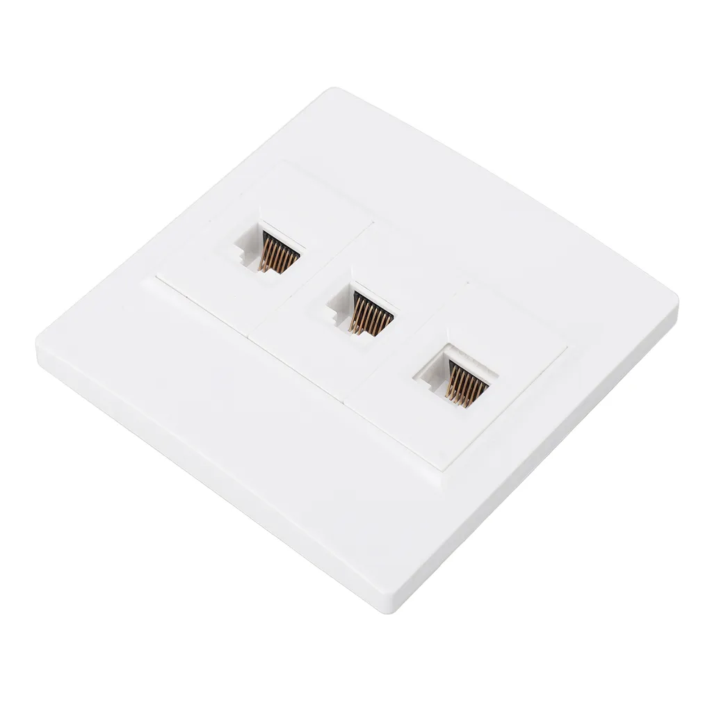 Piastra a muro Ethernet Cat 6 a 3 porte, piastra a muro Ethernet a 3 porte, piastra a muro Ethernet Cat6 da femmina a femmina, piastra a muro Jack a 3 porte, piastra a muro Keystone a 3 porte, piastra a muro Ethernet, piastra a muro Internet