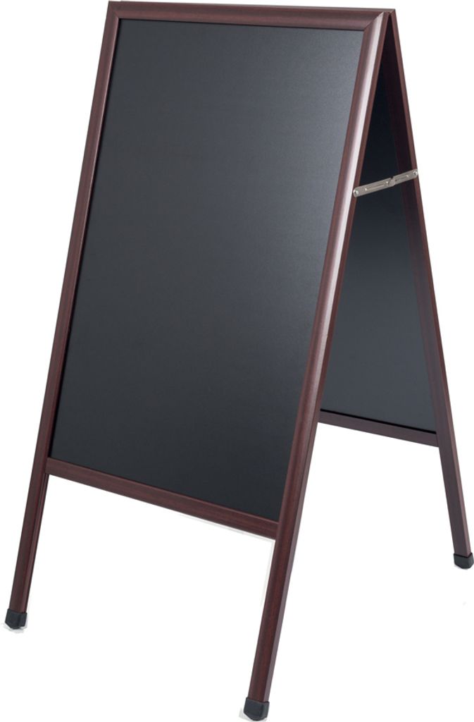Bi-Office Kundenstopper mit Kreideoberfläche (B)600 x (H)900 mm kirschoptik