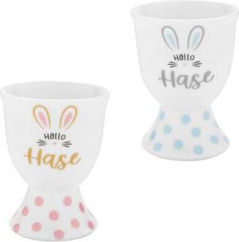 Eierbecher-Set Motiv 'Hallo Hase'