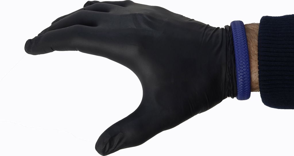 Gripster Skins Nitril-Einweghandschuhe, Extra Robust - 50 Packungen / 25 Paar, Cat 3, Schwarz, X-Large
