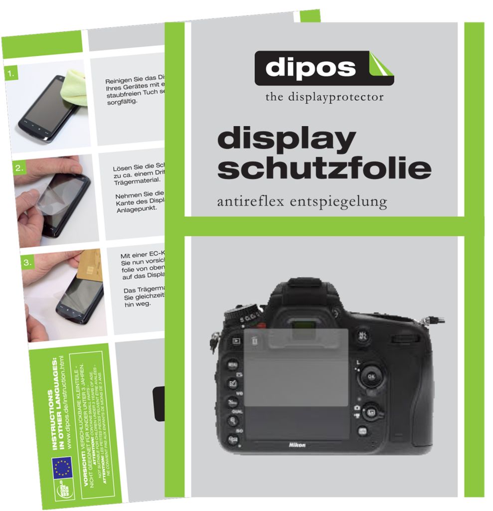 5x Schutzfolie für Nikon D610 matt Displayschutzfolie Folie Display Schutz dipos