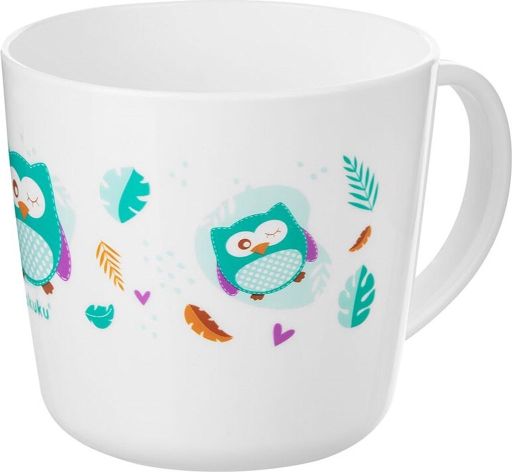 Mug Akuku Owl - 12 m+, blanc avec impression Image du produit 