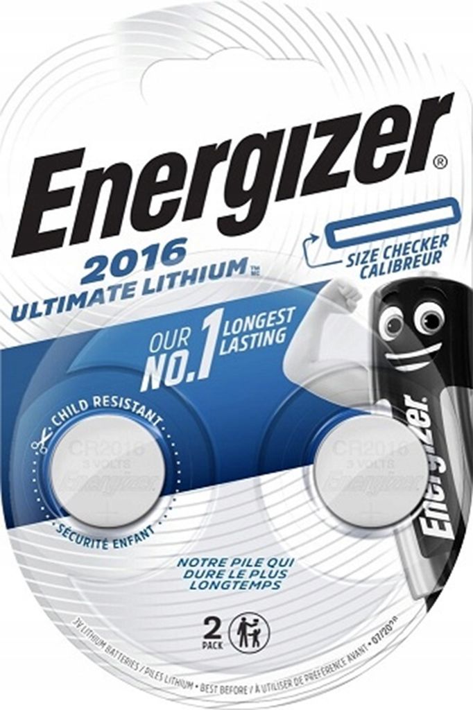 Energizer Knopfzelle CR 2016 E301319501 Lithium 2 St./Pack. Produktbild 