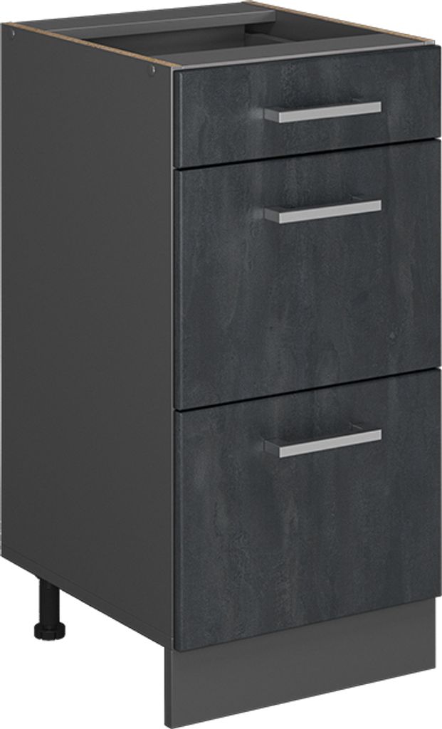 Mobiletto base per cucina Vicco R-Line Calce nera 40 cm Immagine del prodotto 