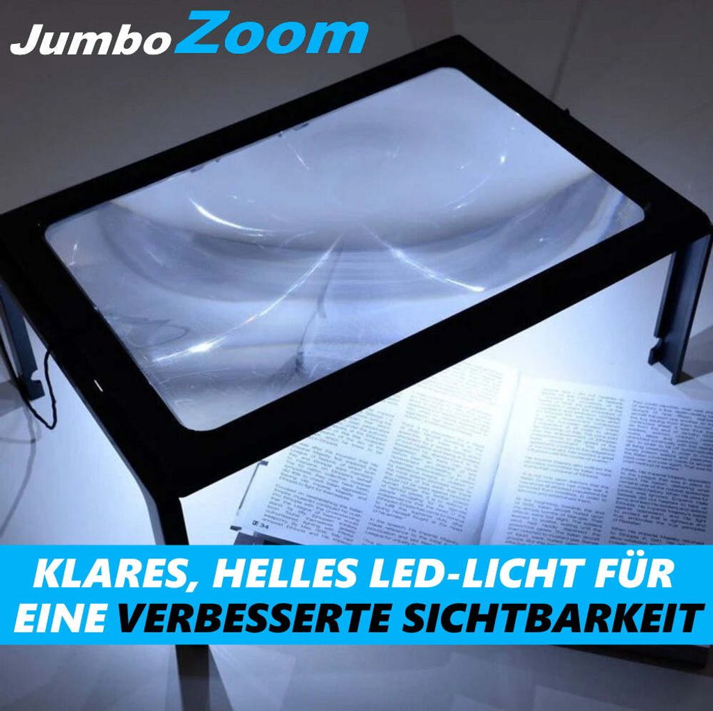 JumboZoom ramenní lupa XXL čtecí lupa Stojanová lupa Stolní Obrázek produktu 3