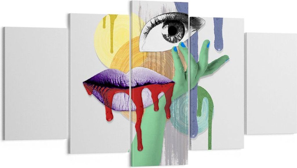 Bild auf Leinwand - Leinwandbild - Abstraktion modern - 160x85cm - Wand Bild - Wanddeko - Leinwanddruck - Bilder - Kunstdruck - Wanddekoration - Le...