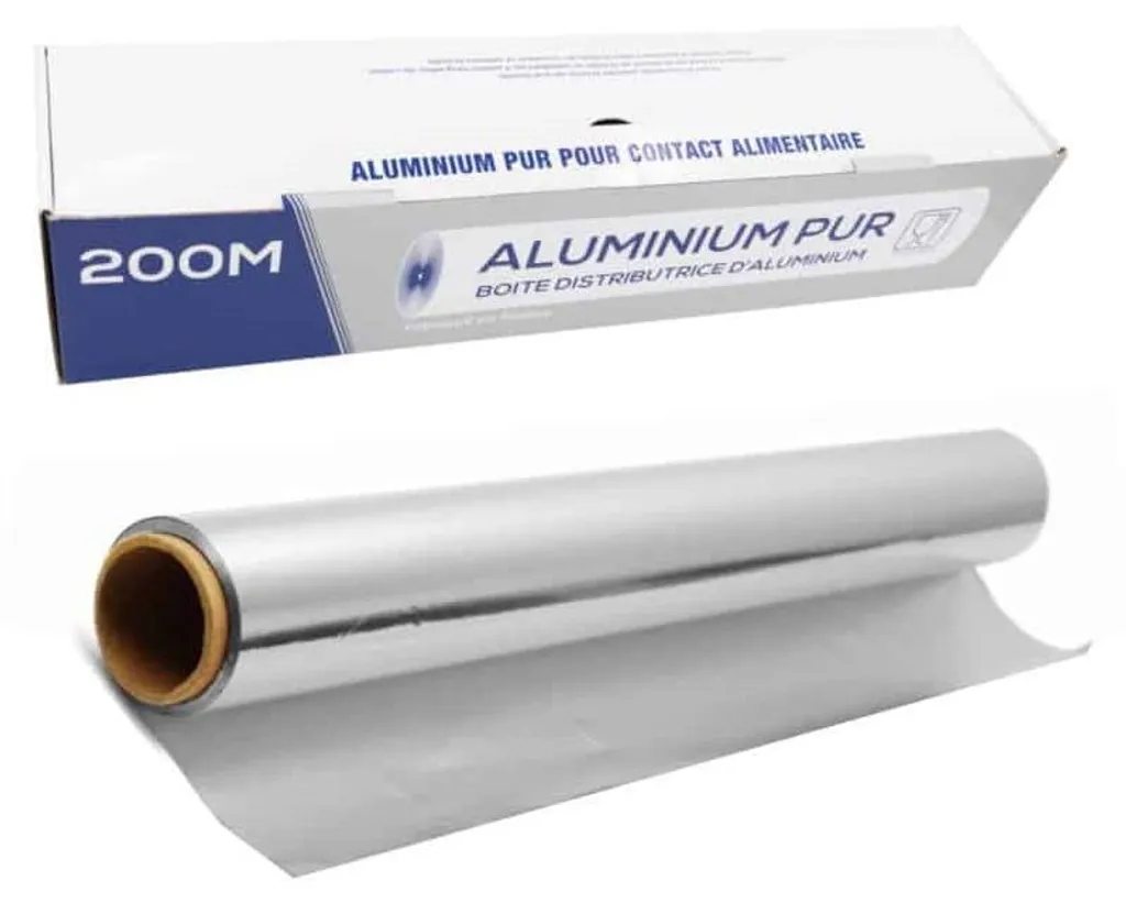 Rouleau d'Aluminium Alimentaire D-Work 44cm x 200M avec Boîte Découpeuse