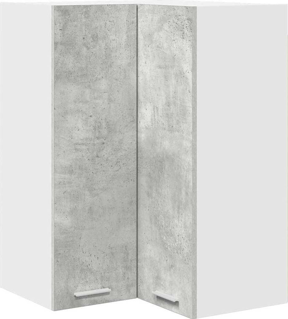 Hängeschrank Betongrau und Weiß 57 x 57 x 80 cm Holzwerkstoff